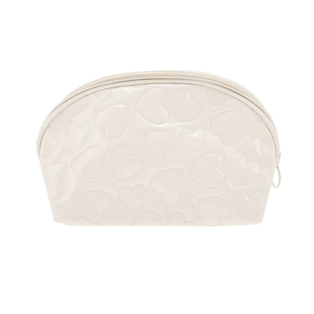 Shell Shape Heart Makeup Bag White
